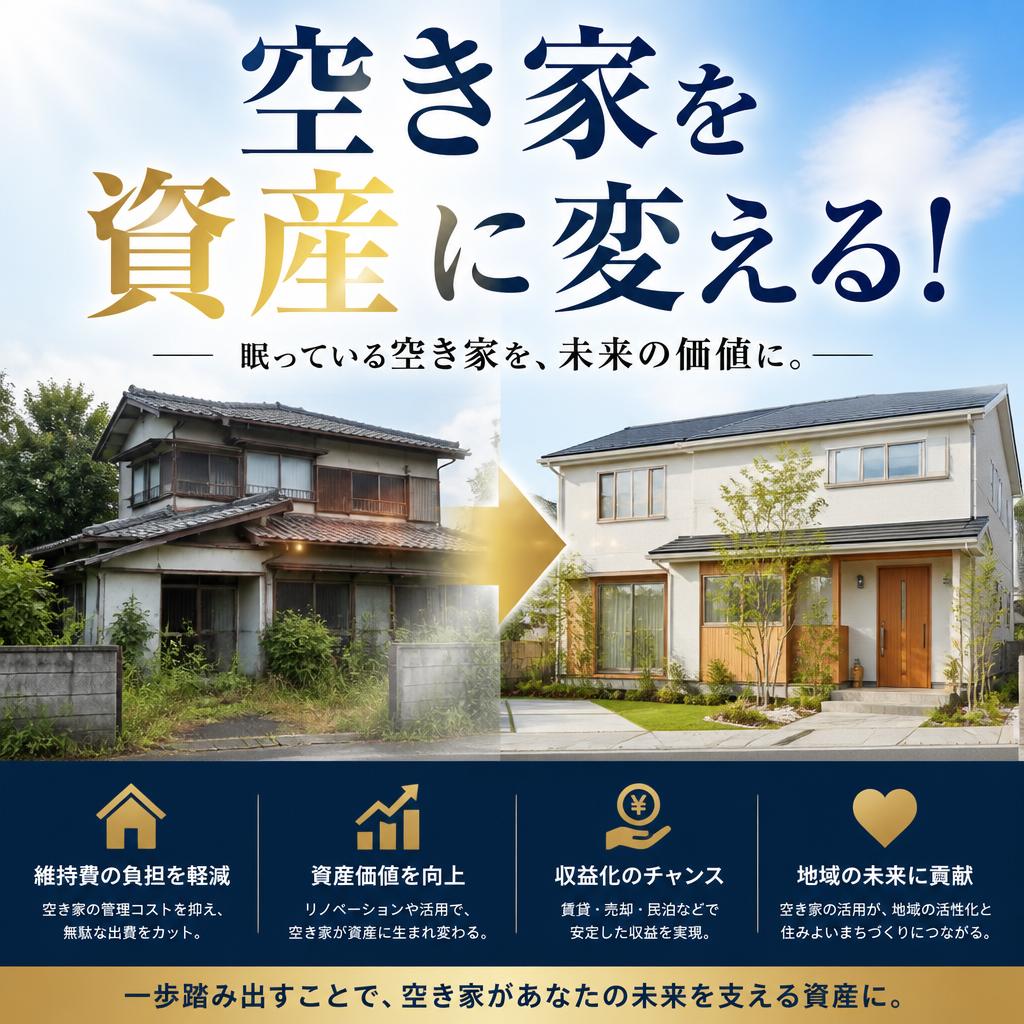 空き家を資産に変える！