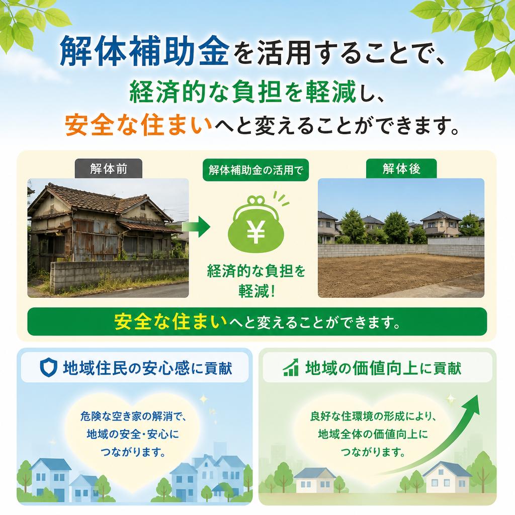 解体補助金のメリットとは？