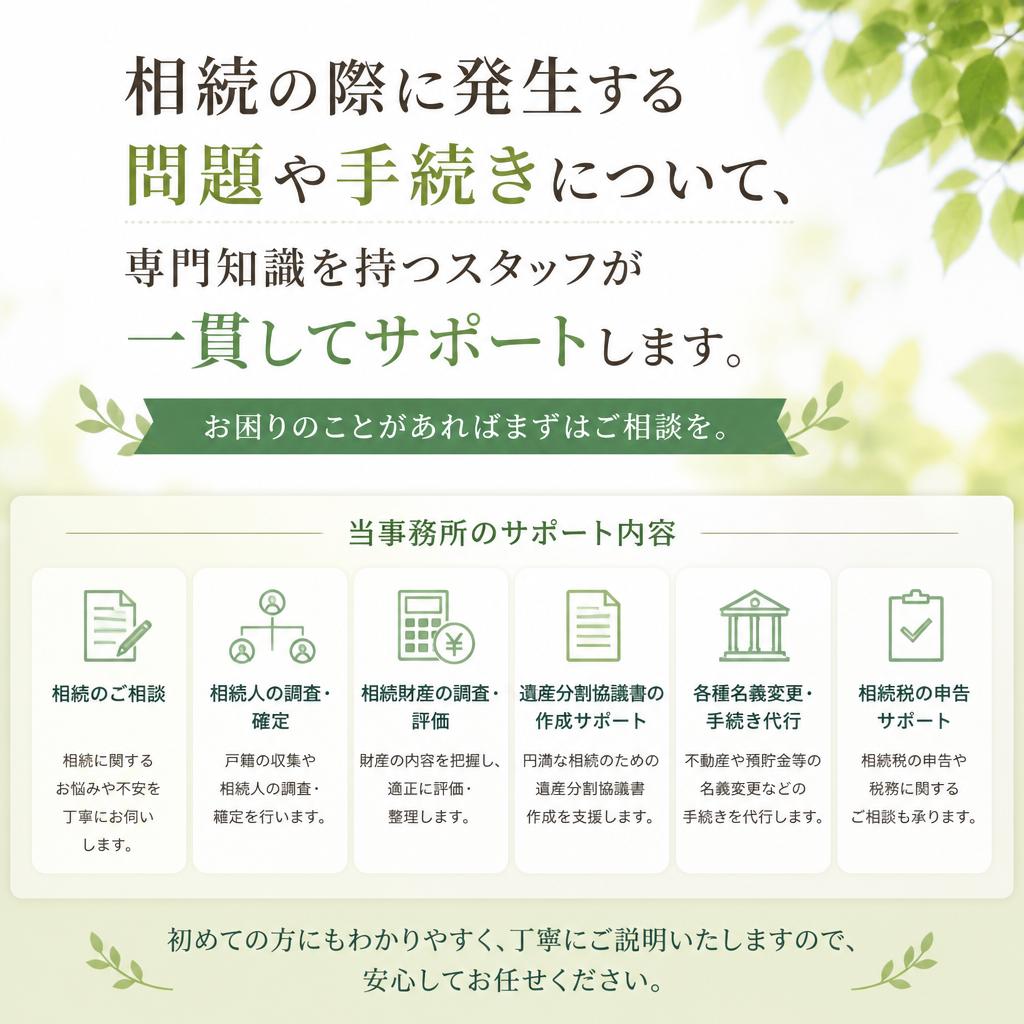 相続サポートの手厚さ