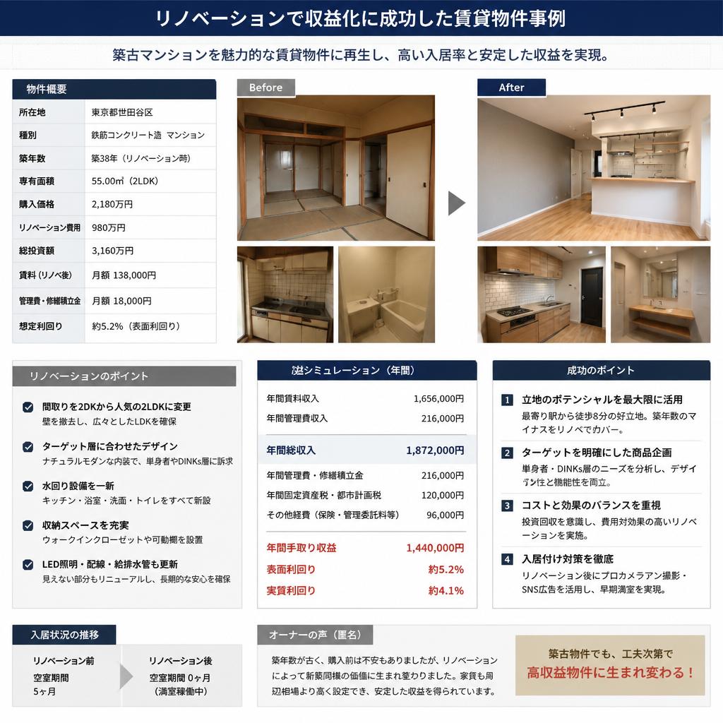 成功事例：リノベーションで収益を上げた空き家