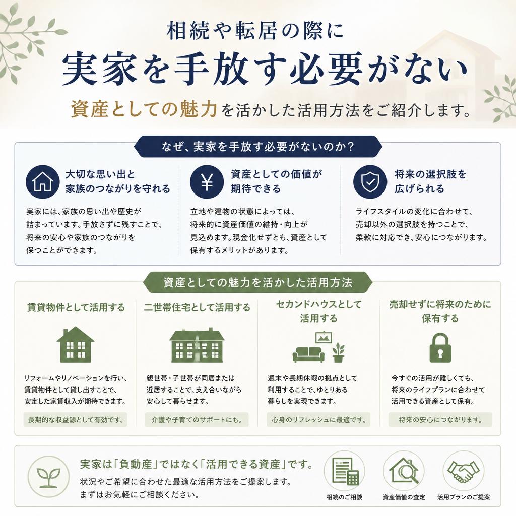 実家を手放さずに活用する方法