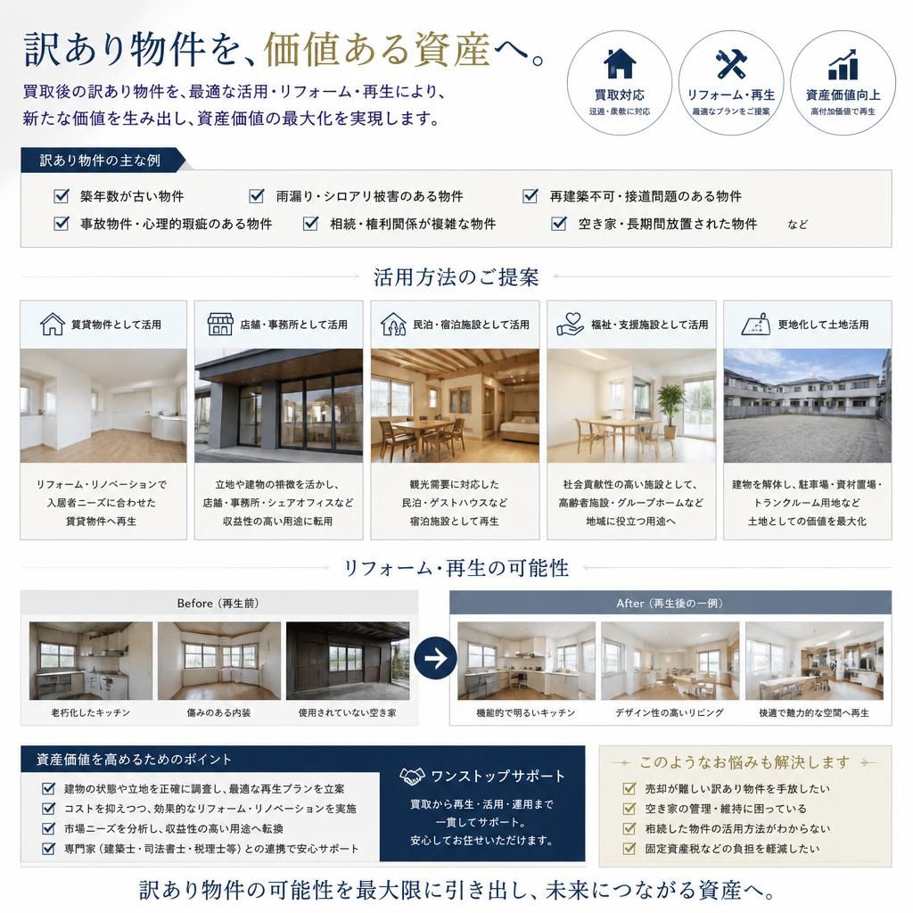4. 買い取った訳あり物件の取り扱い方