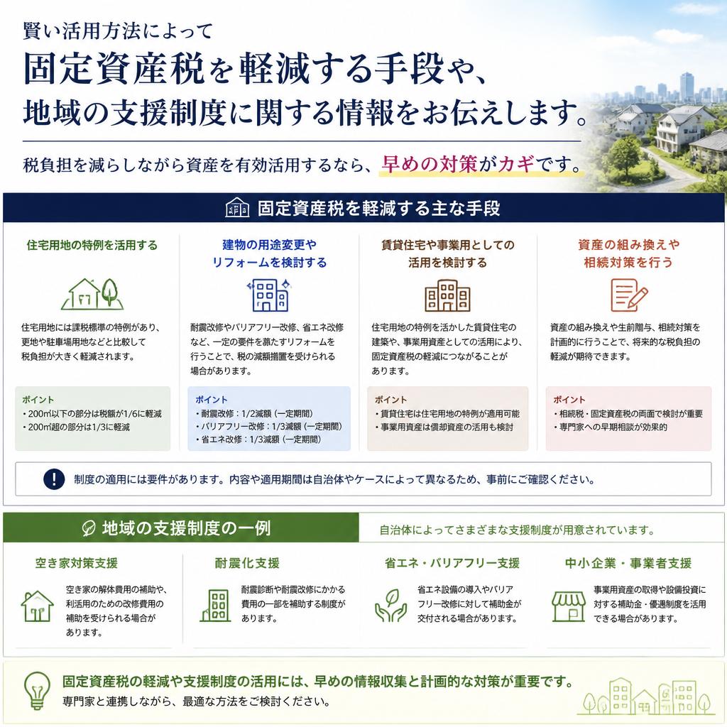 固定資産税の軽減方法