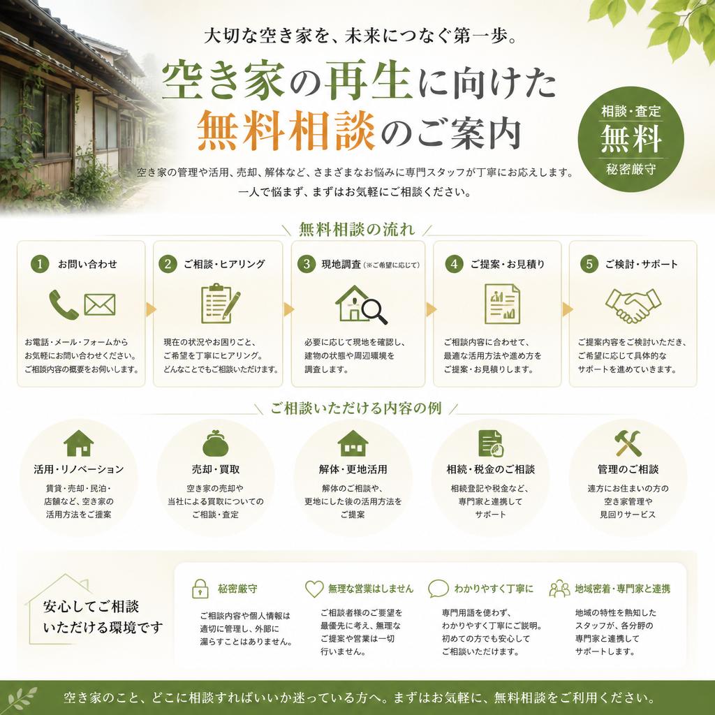 無料相談でまずはお気軽に！