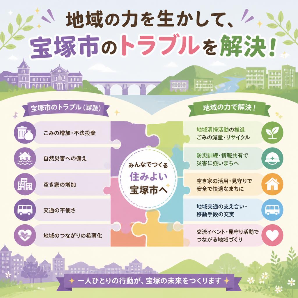 地域の力を生かして、宝塚市のトラブルを解決！