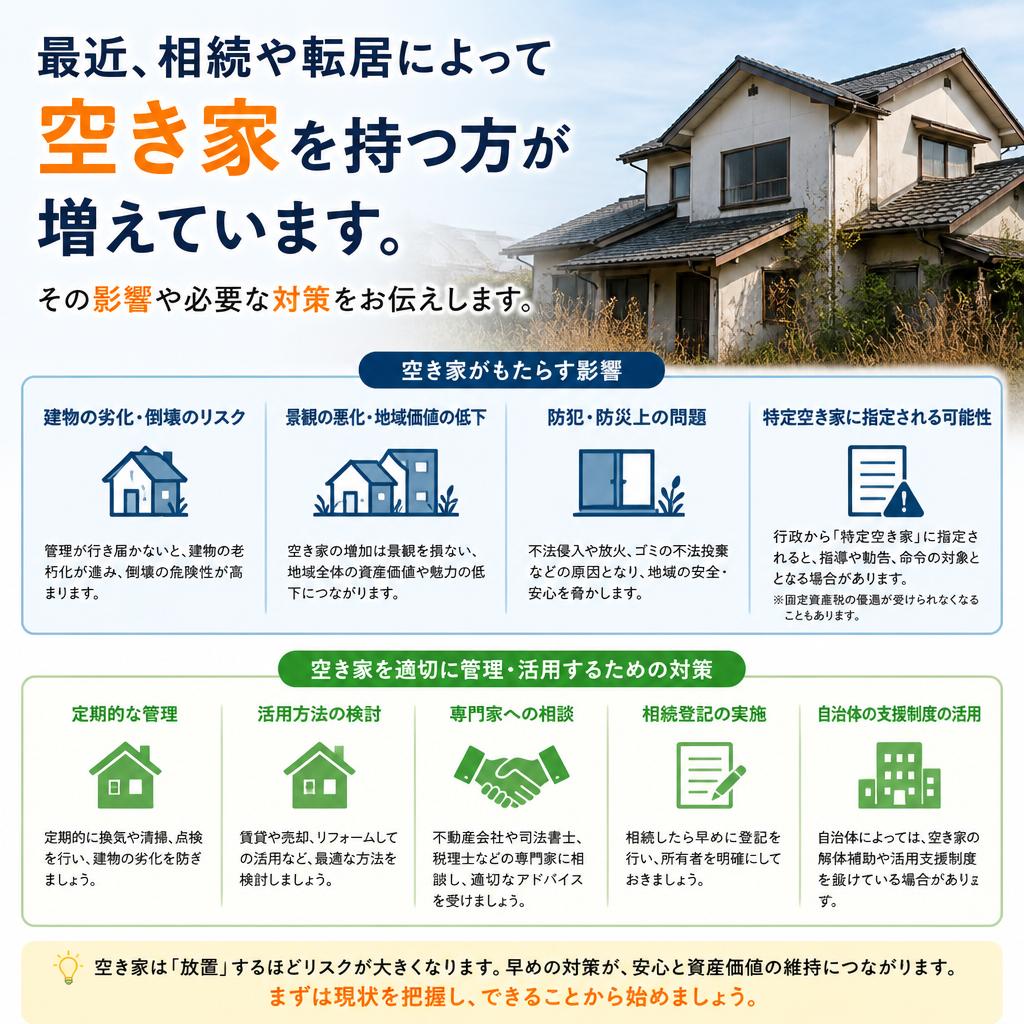相続や転居で生まれる空き家問題