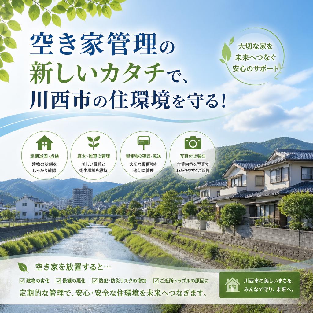 空き家管理の新しいカタチで、川西市の住環境を守る！