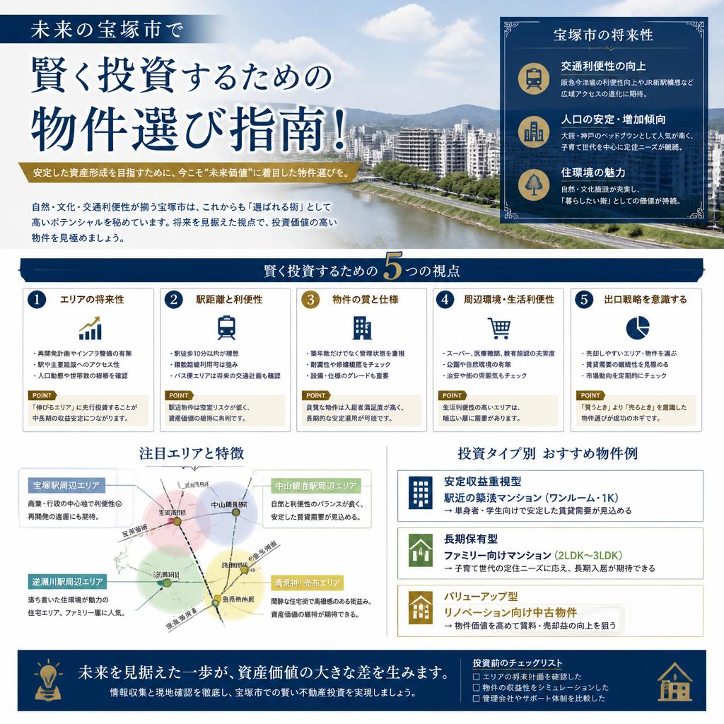 未来の宝塚市で賢く投資するための物件選び指南！
