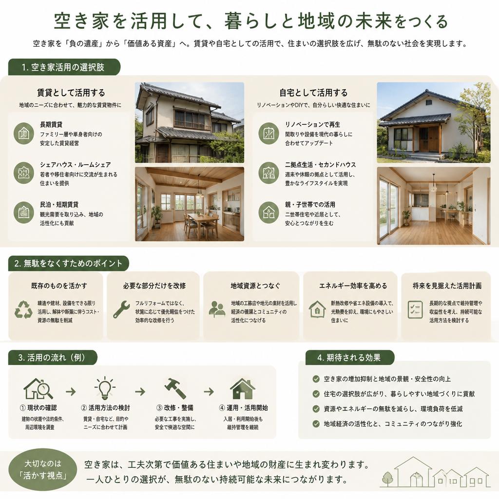 空き家を賢く活用する方法
