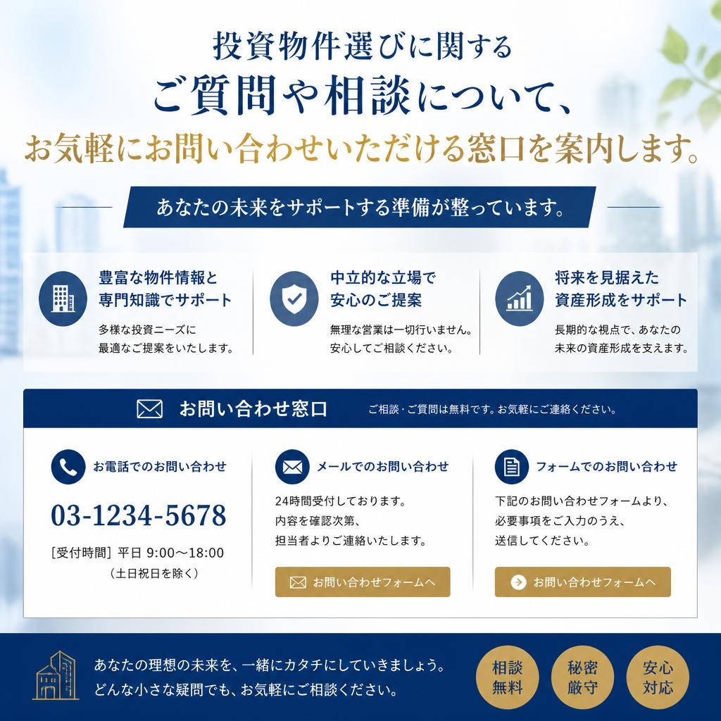 お問い合わせはお気軽に！