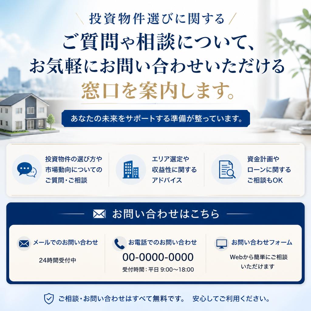 お問い合わせはお気軽に！