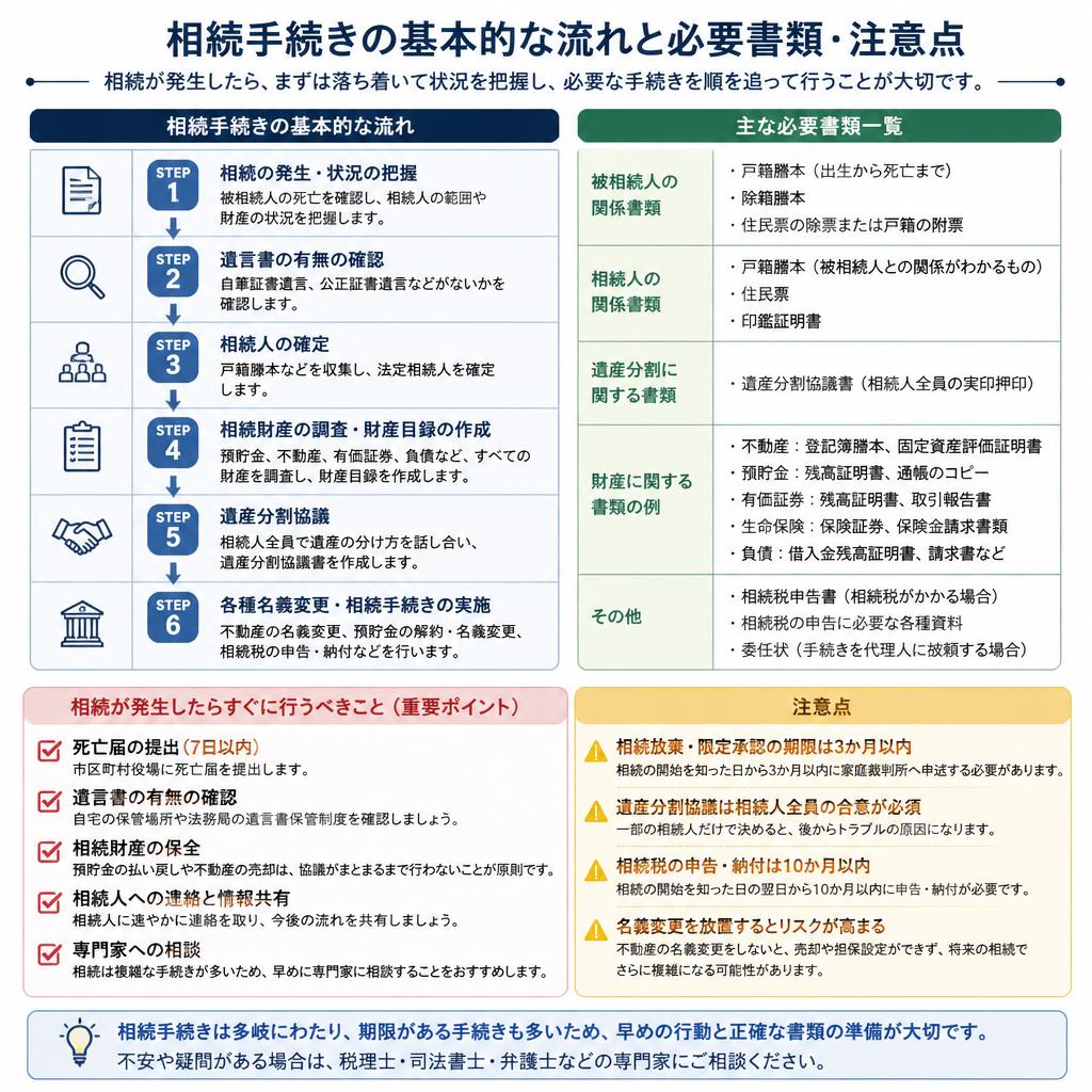 実家相続手続きの流れ