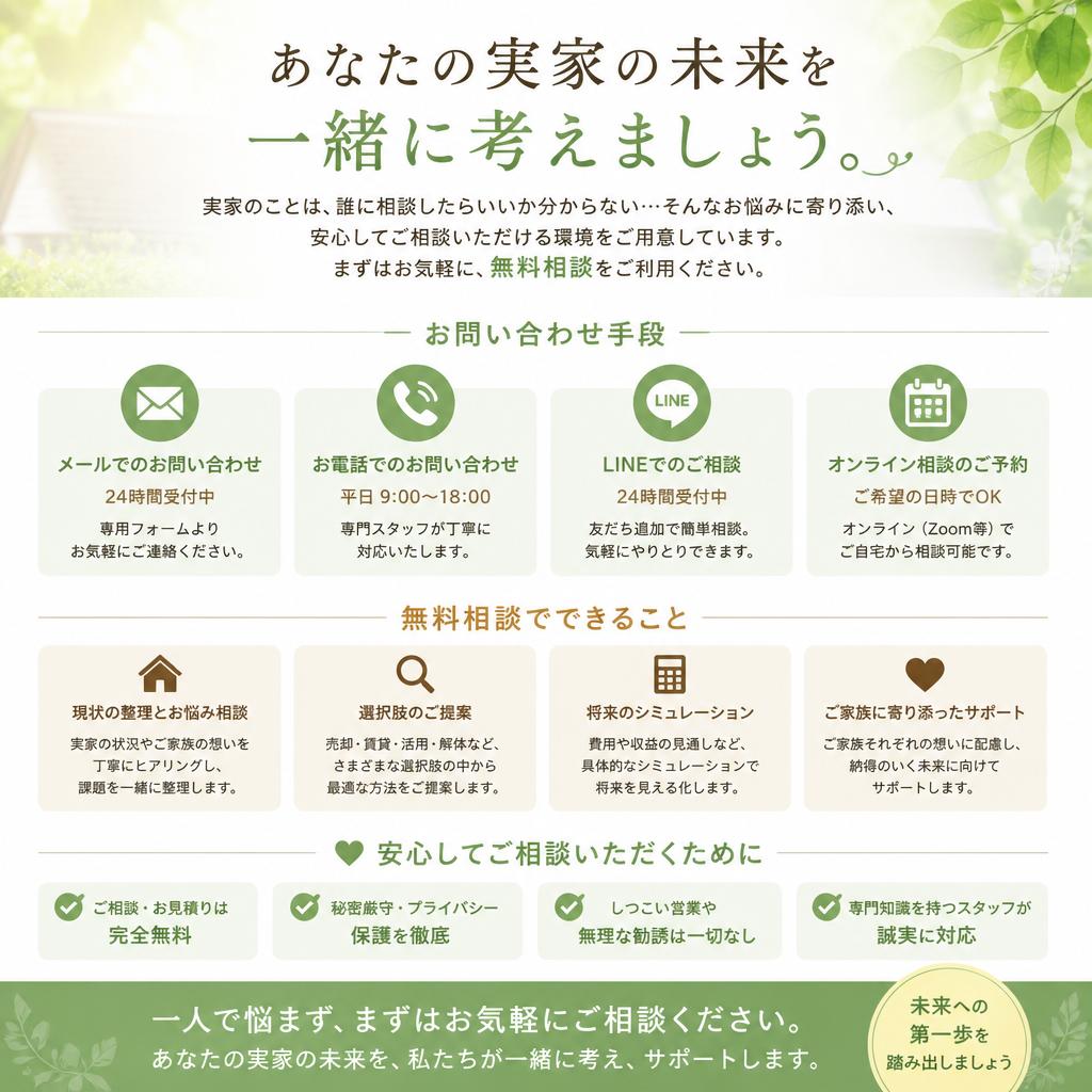 まずは無料相談から！