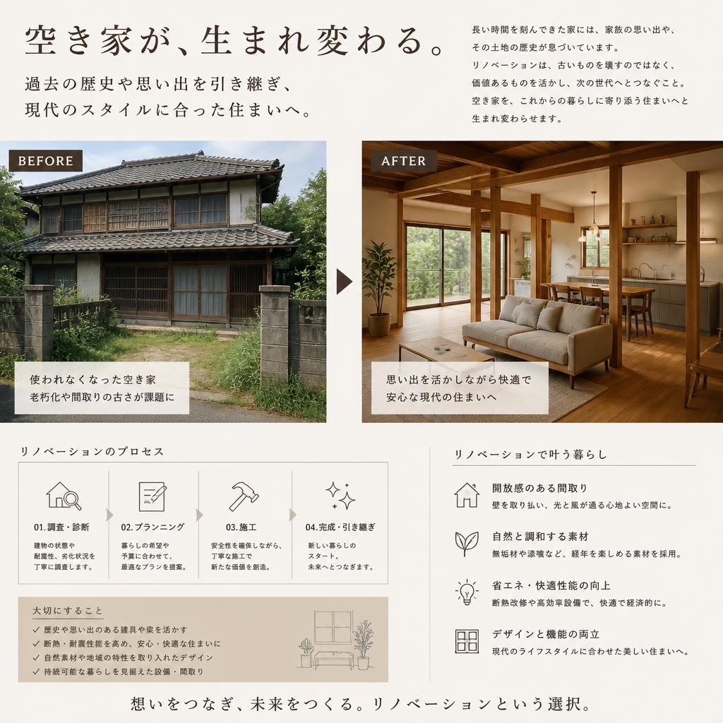 リノベーションで甦る魅力