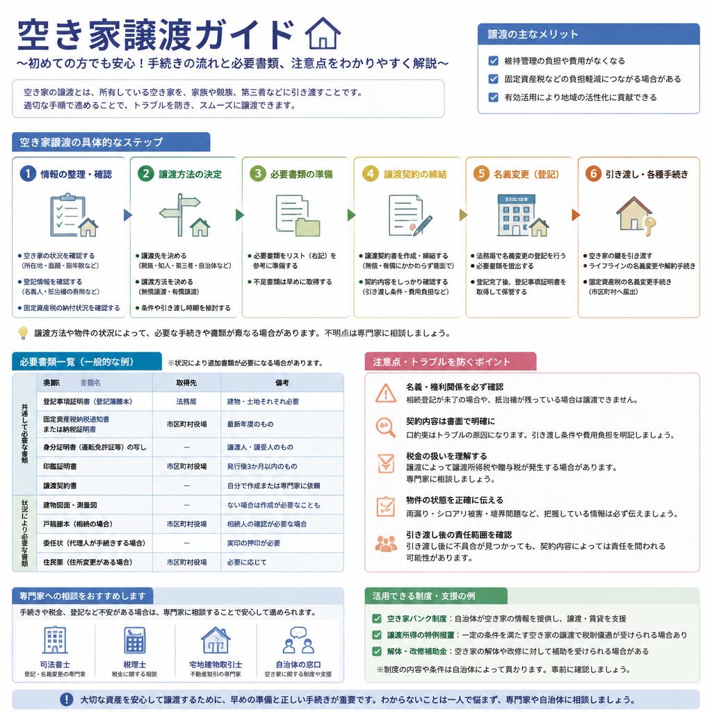 譲渡する流れと必要な手続き