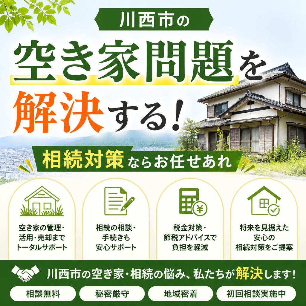 川西市の空き家問題を解決する！相続対策ならお任せあれ