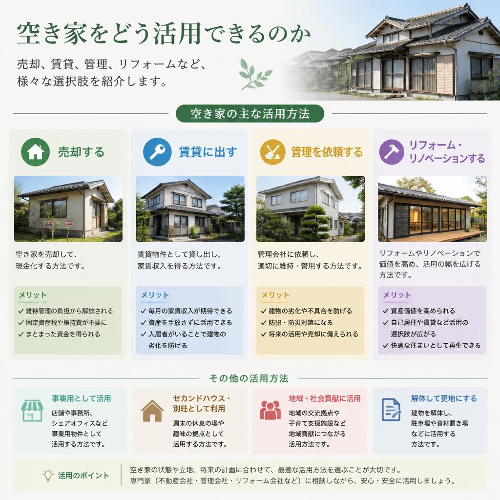 空き家の活用方法一覧