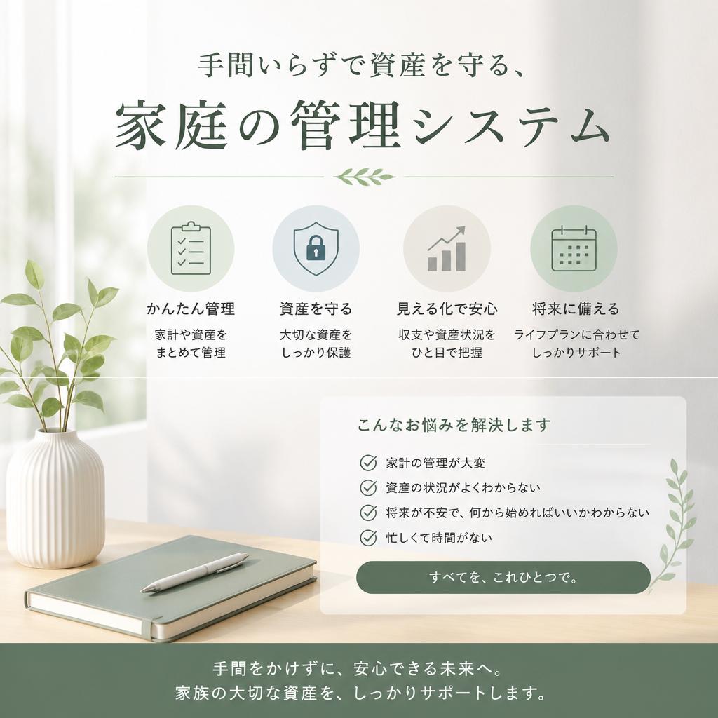 手間いらずで資産を守る、家庭の管理システム
