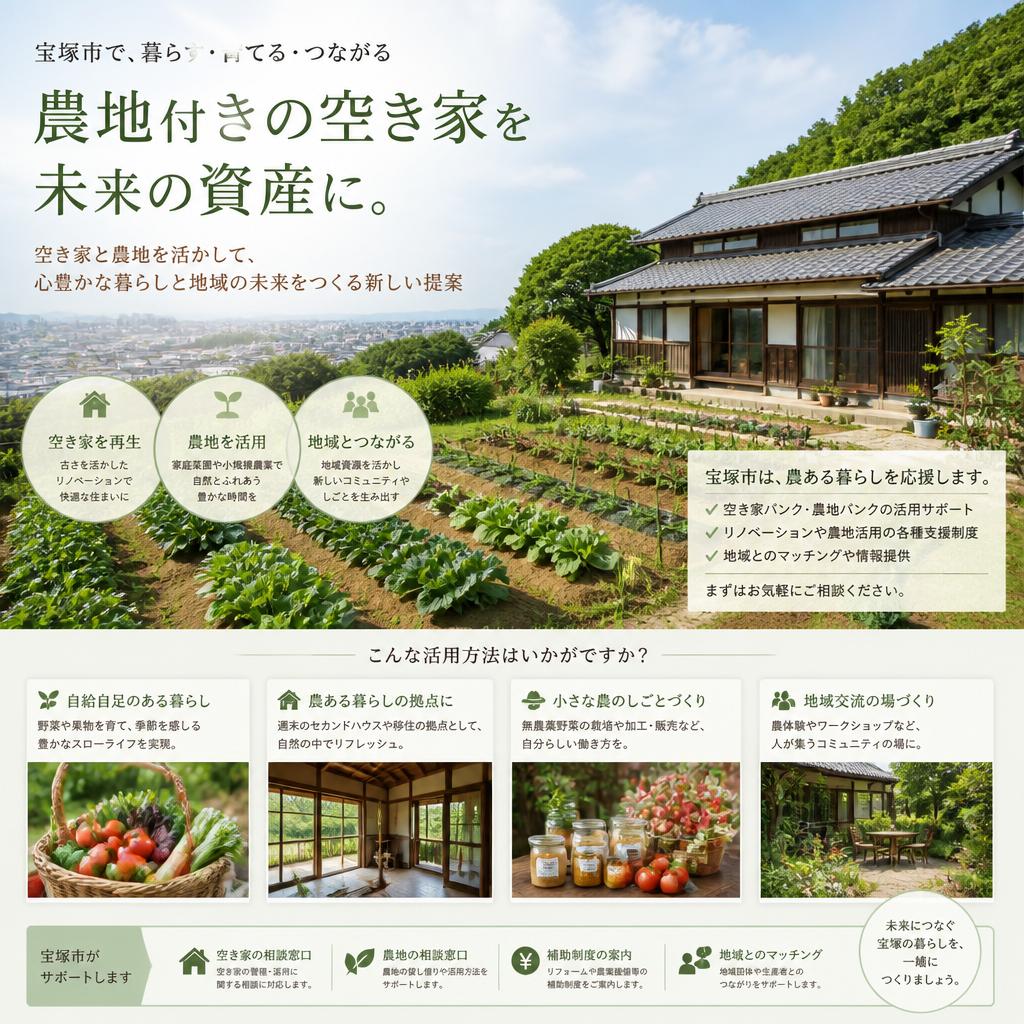 宝塚市で農地付きの空き家を活用する新しい提案