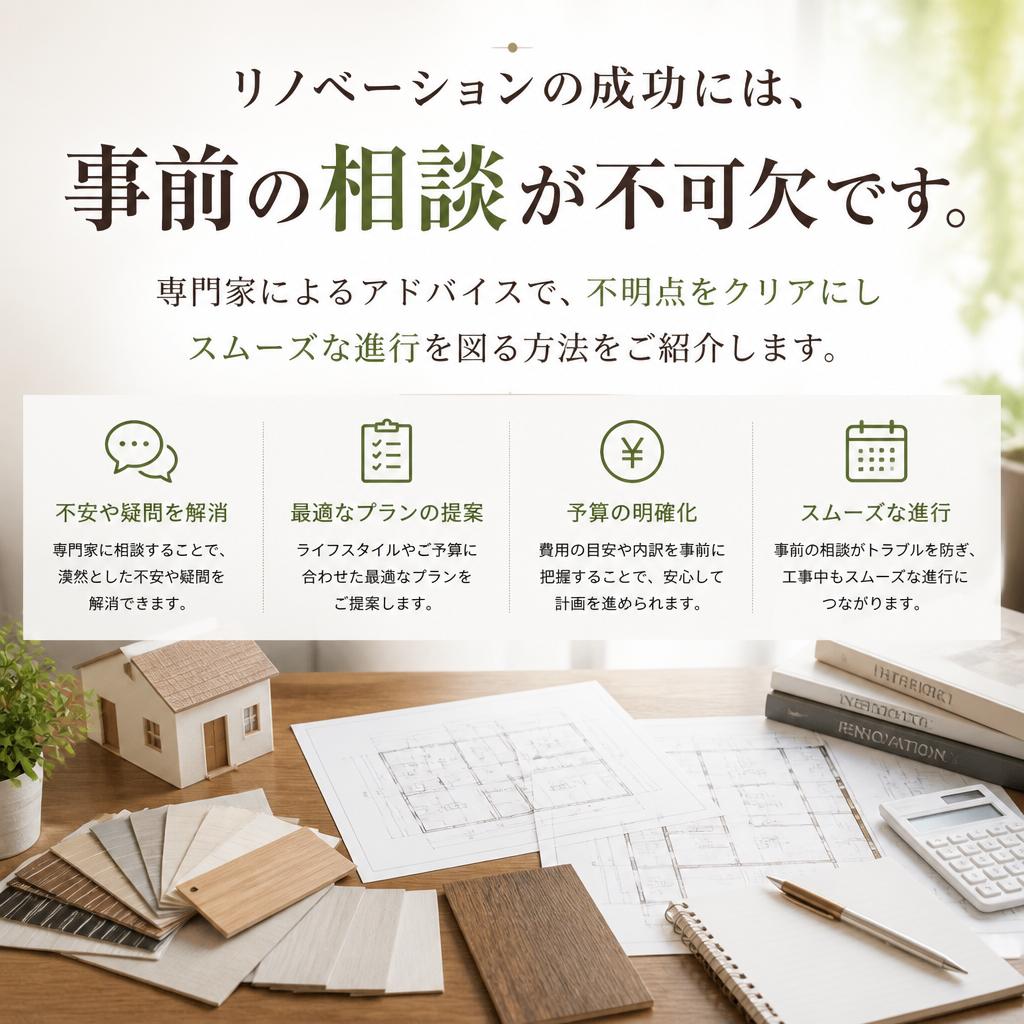 成功のカギは事前相談にあり