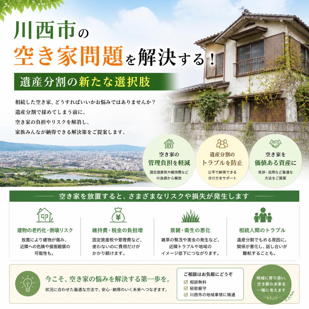 川西市の空き家問題を解決する！遺産分割の新たな選択肢