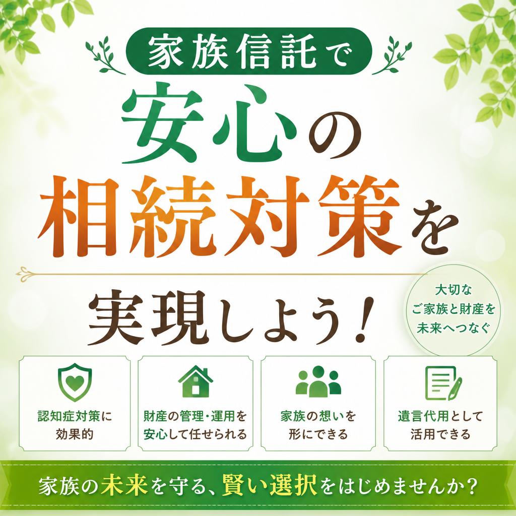 家族信託で安心の相続対策を実現しよう！