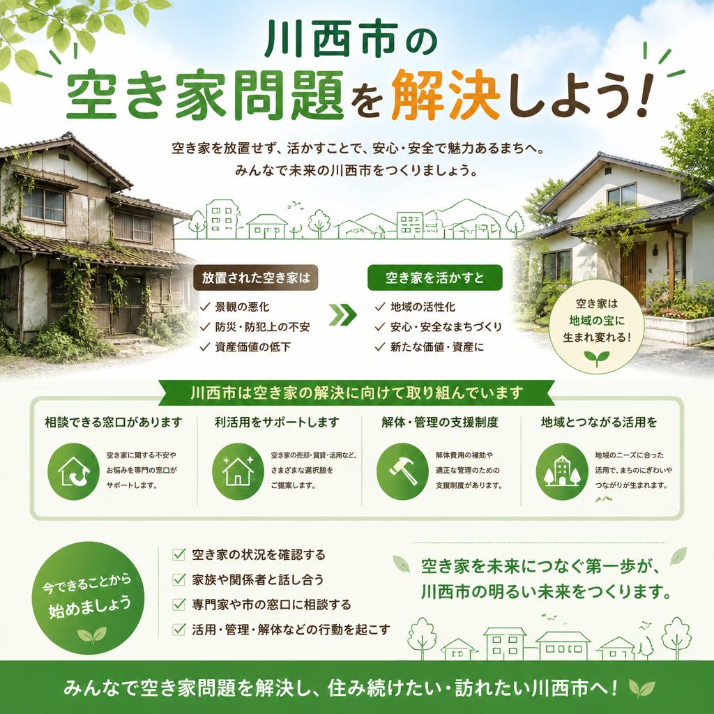川西市の空き家問題を解決しよう！