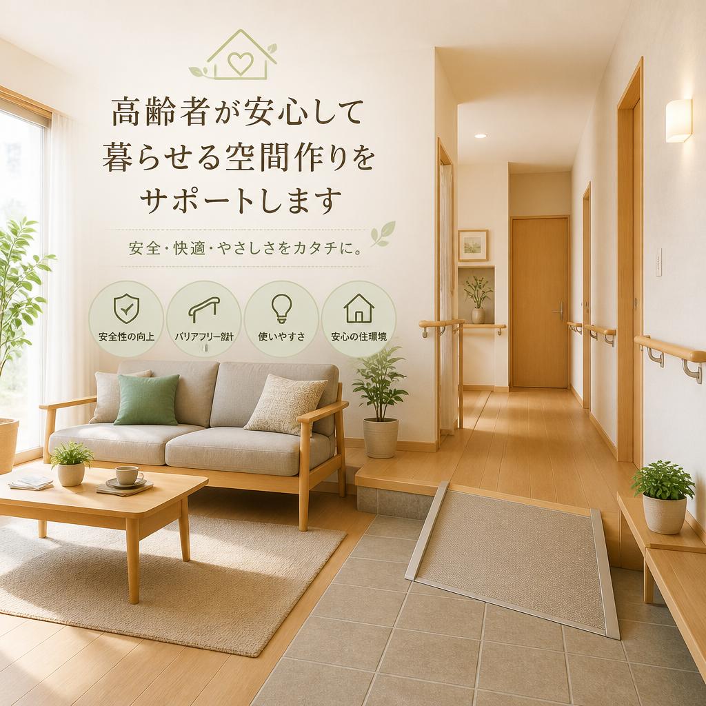 高齢者が安心して暮らせる空間作りをサポートします