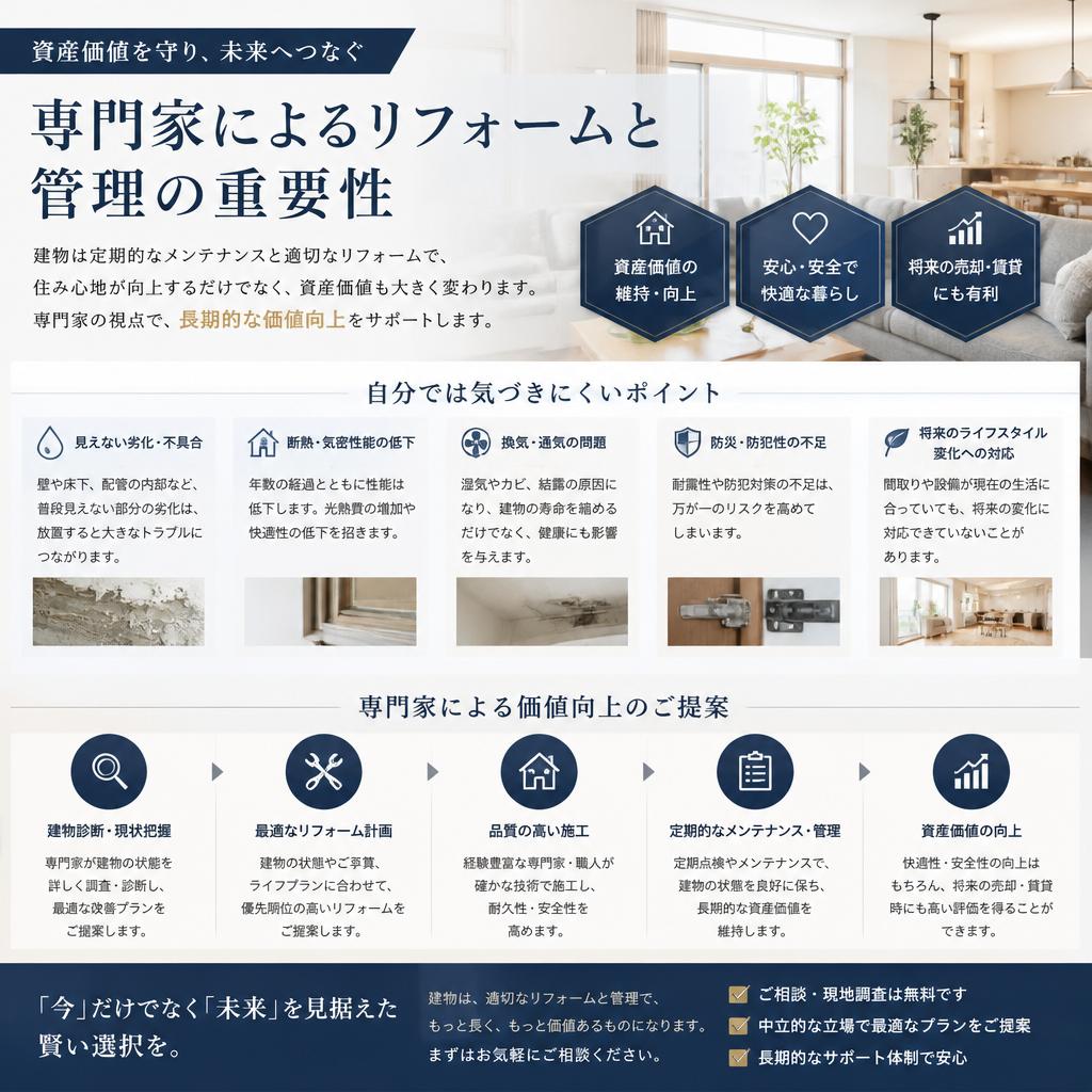 4. 専門知識を活かしたリフォームと管理
