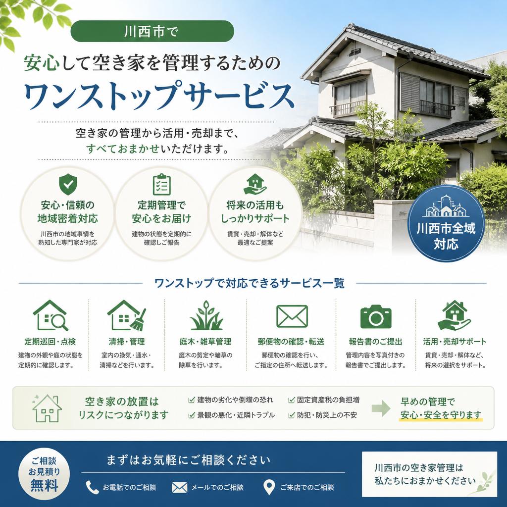 川西市で安心して空き家を管理するためのワンストップサービス