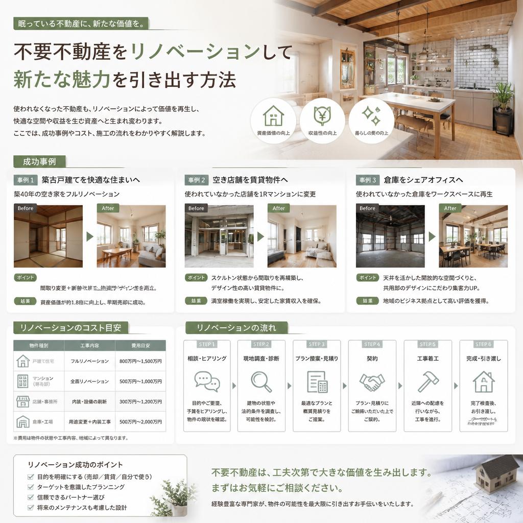 リノベーションで新しい価値を創造