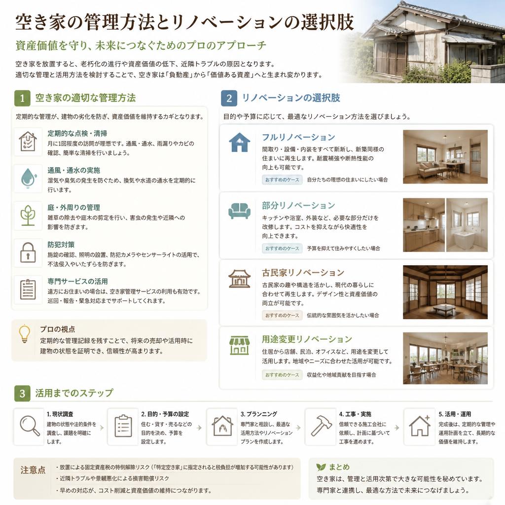 効果的な管理方法とリノベーション